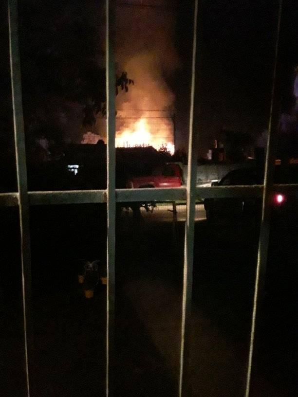 Anoche: explosión e incendio en pleno centro de Funes